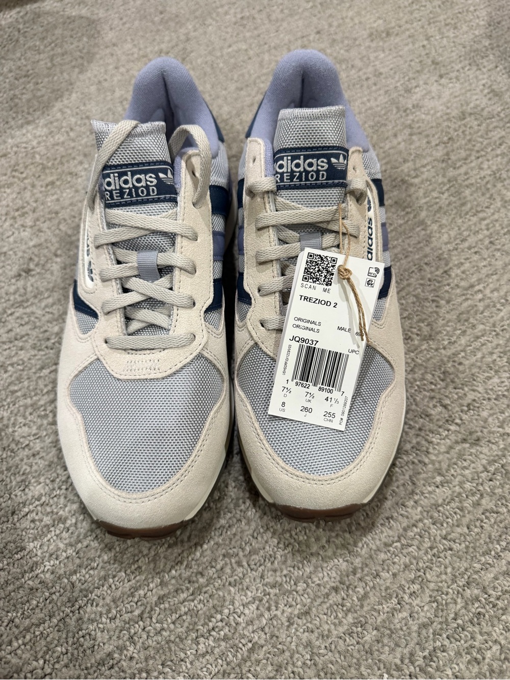 adidas Treziod 2 Sneakers in Light Gray and Navy